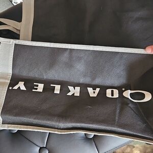 Oakley Pebbled Black Eyewear Case With Free Oakley Shopping Tote Bag